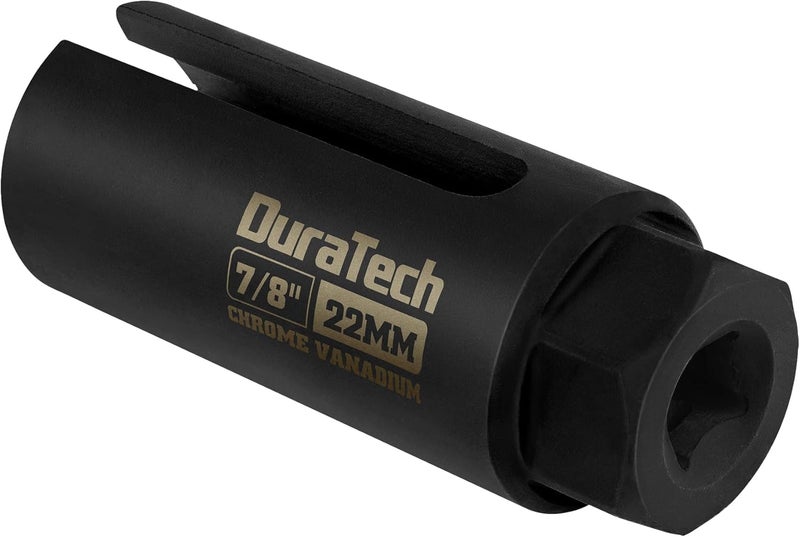 DURATECH O2 Oxygen Sensor Socket 3/8" Drive x 7/8"(22mm), Oxygen Sensor Remover Tool Chrome-Vanadium Steel with Side Wire Gate, O2 Removal and Installation - Image 1